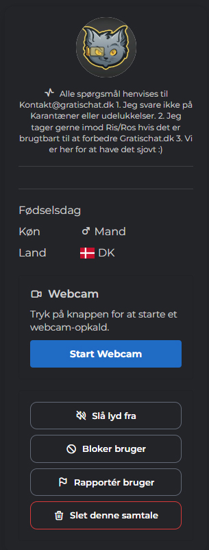 Ny Opdatering - Profil Info + Nye Knapper + Webcam