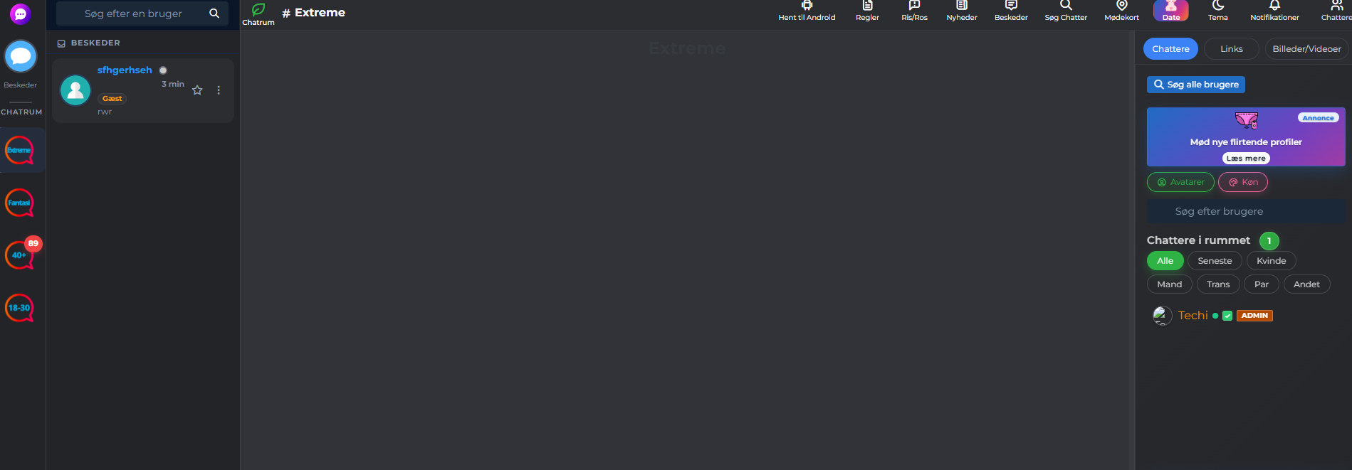 Ny Opdatering - Fast beskedpanel (web)
