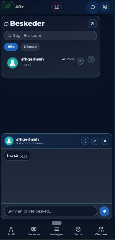 Ny Opdatering - Messenger/Beskeder