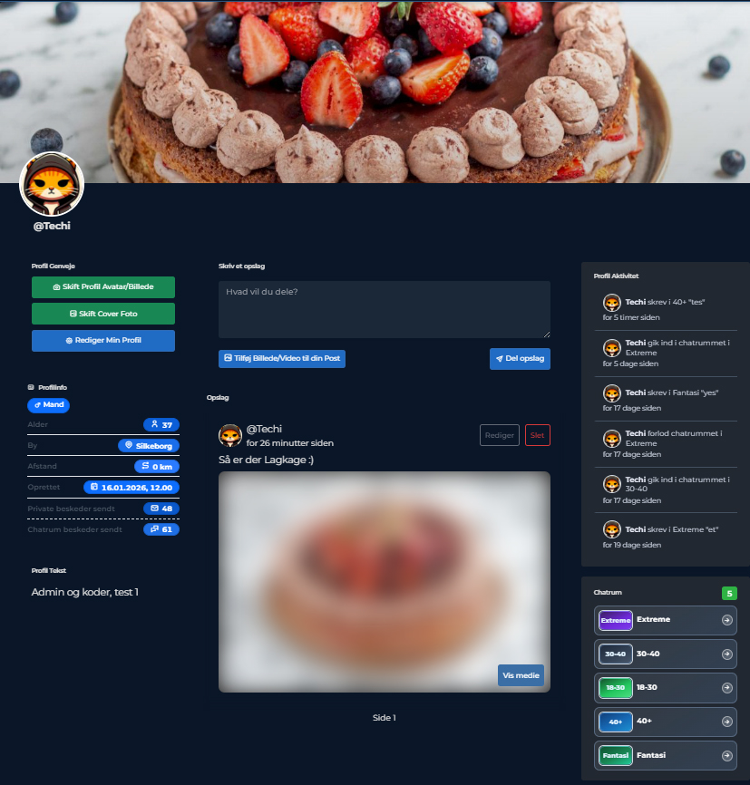 Ny Stor Opdatering - Ny Profil Side med Opslag