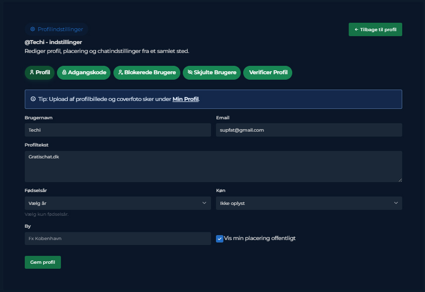 Ny Stor Opdatering - Ny Profil Side med Opslag