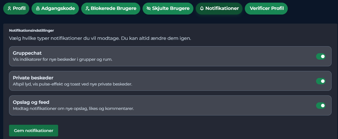 Ny Opdatering - Notifikationer/Lyd og meget mere..