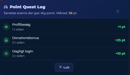 Ny Opdatering - Point System