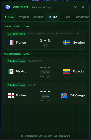 Ny Opdatering - World Cup 2026